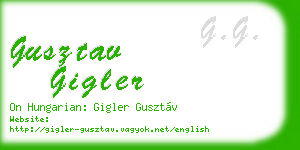 gusztav gigler business card